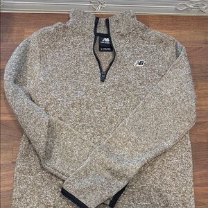New Balance Kids Tan Quarter Zip Fleece